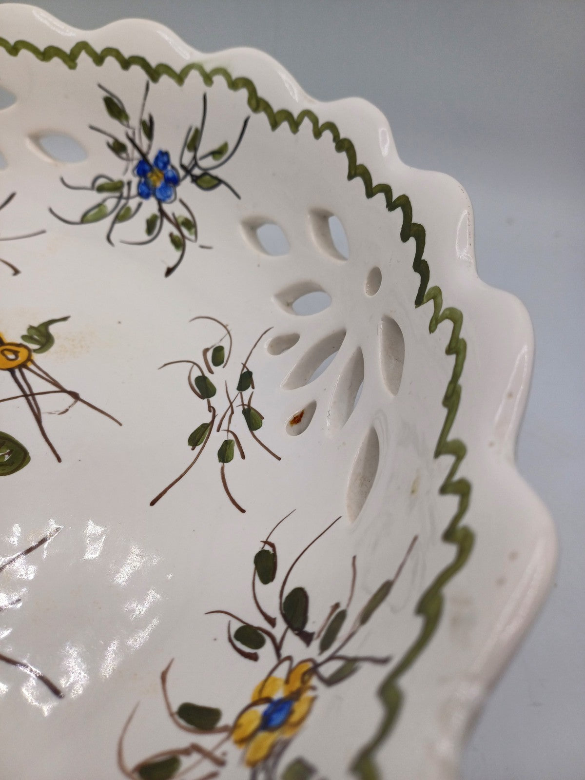 Compotier en Faïence Signé & Peint à la Main par Jean Paulet – XXème siècle AR CONCEPT