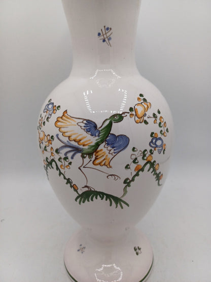 Aiguière en Faïence de Moustiers Signée Four – Décor Floral et Oiseaux AR CONCEPT