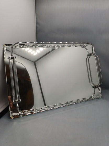 Plateau en verre biseauté torsadé