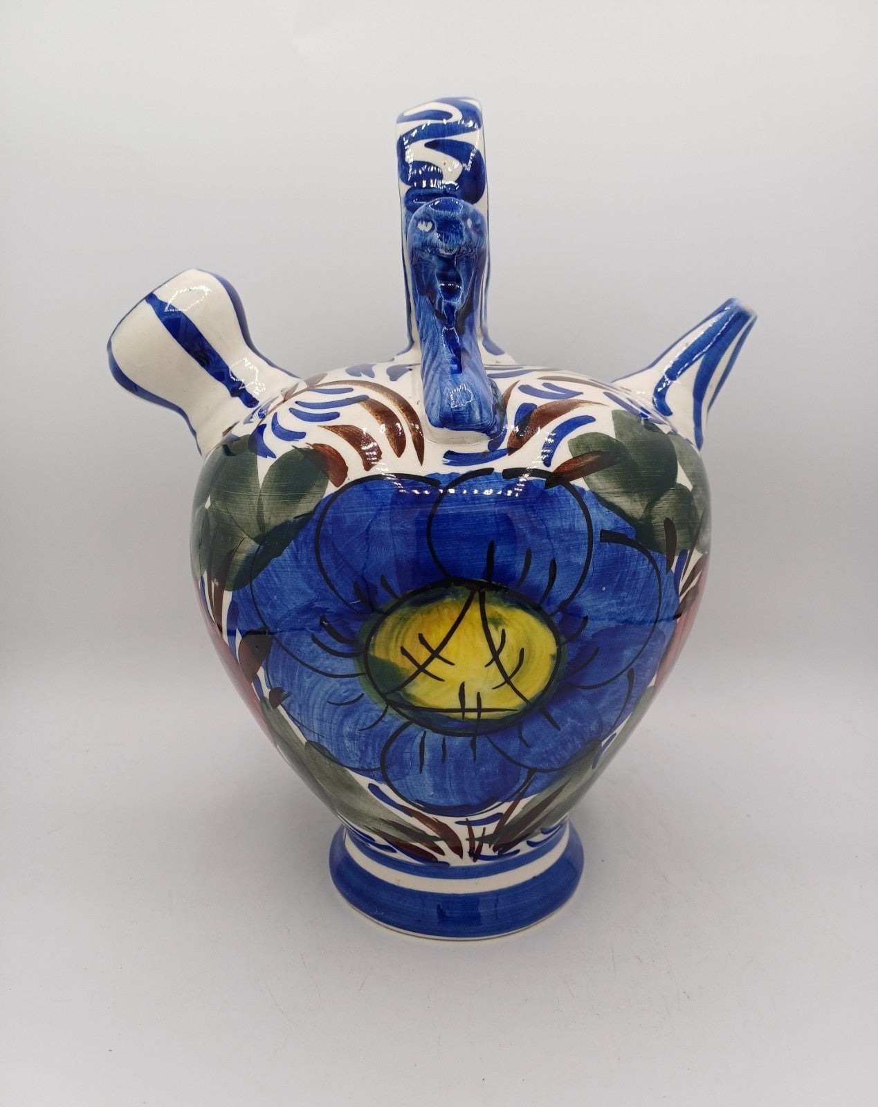 Gargoulette en Faïence Peinte à la Main – Décor Floral AR CONCEPT