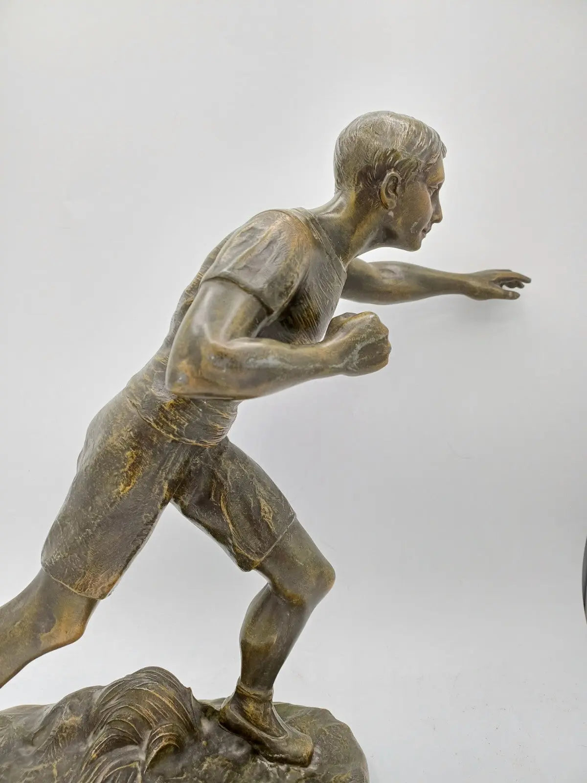 Statue en Régule "Le Boxeur à Main" – Signée Henry Fugère – 33 cm - Vintage AR CONCEPT