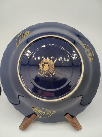 Plat en Porcelaine Fine – Taous, Maroc – Décor Floral et Paon AR CONCEPT