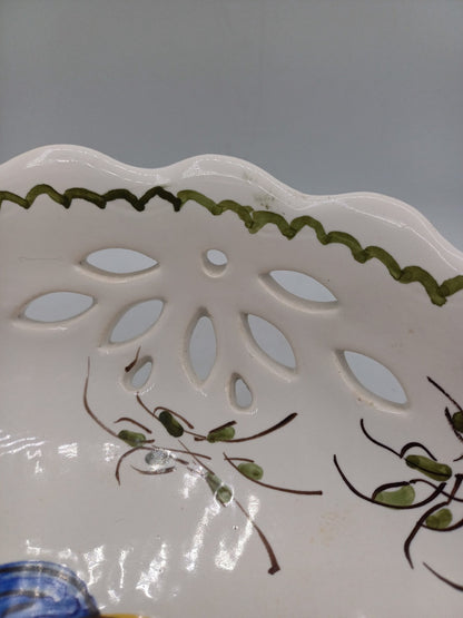 Compotier en Faïence Signé & Peint à la Main par Jean Paulet – XXème siècle AR CONCEPT