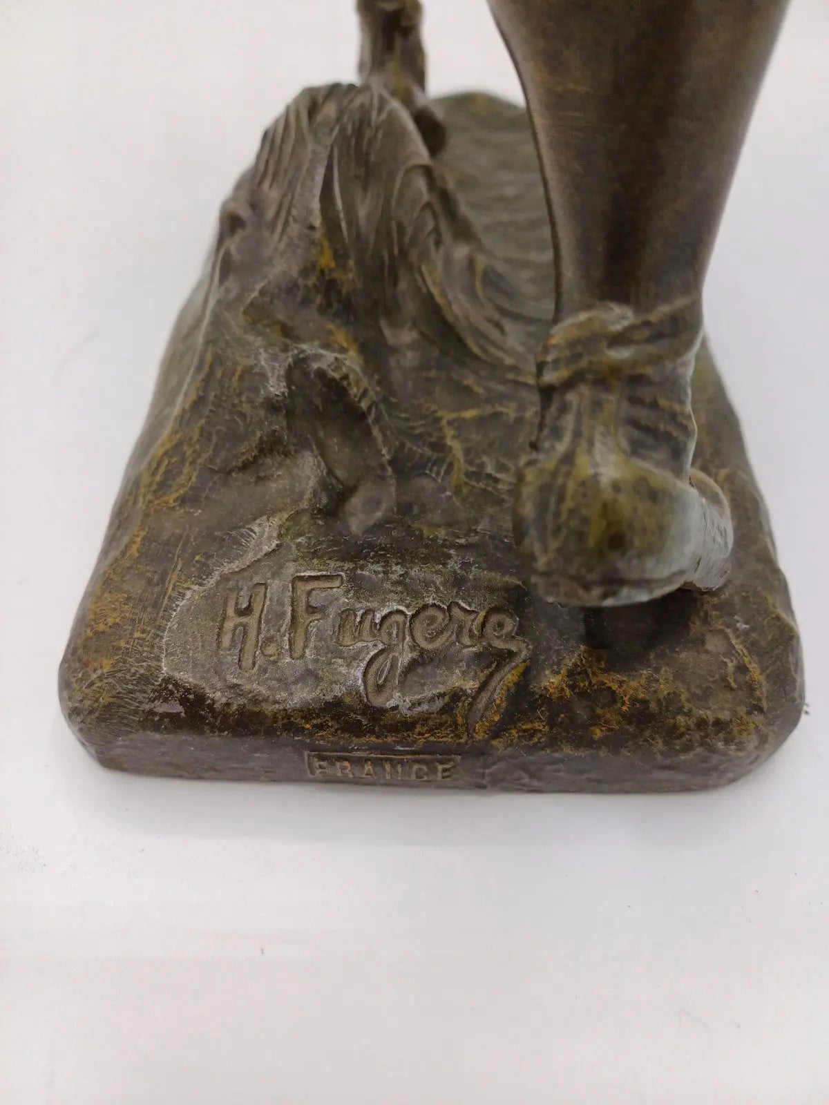 Statue en Régule "Le Boxeur à Main" – Signée Henry Fugère – 33 cm - Vintage AR CONCEPT