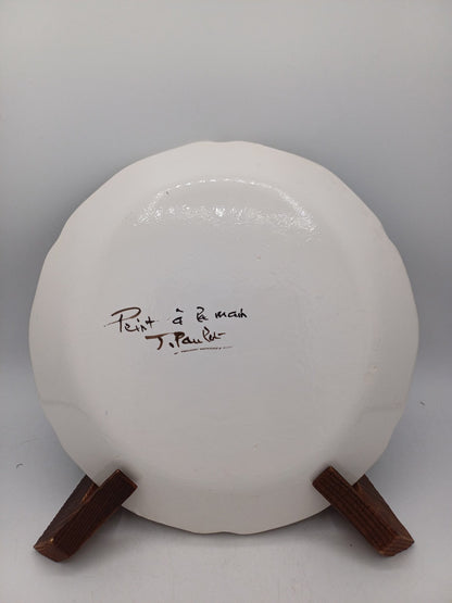 Assiette en Faïence Signée Jean Paulet – Peinte à la main – XXème siècle AR CONCEPT