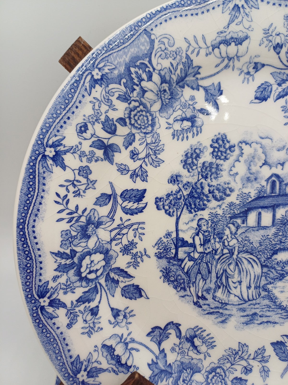 Lot de 2 Assiettes à Dessert – Ironstone Tableware, Décor Floral Bleu AR CONCEPT