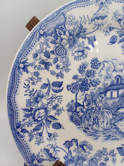 Lot de 2 Assiettes à Dessert – Ironstone Tableware, Décor Floral Bleu AR CONCEPT