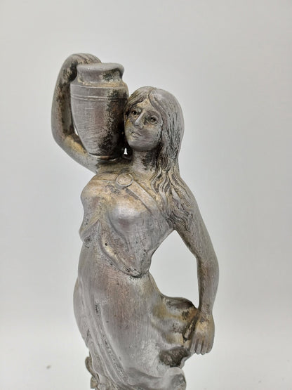 Statuette en régule argenté signée Rucho – "Marika" - Vintage - Déco Intérieur