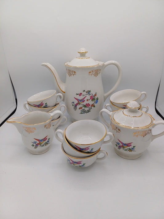 Service à café / thé – Porcelaine de Lunéville – Décor floral - Collection AR CONCEPT