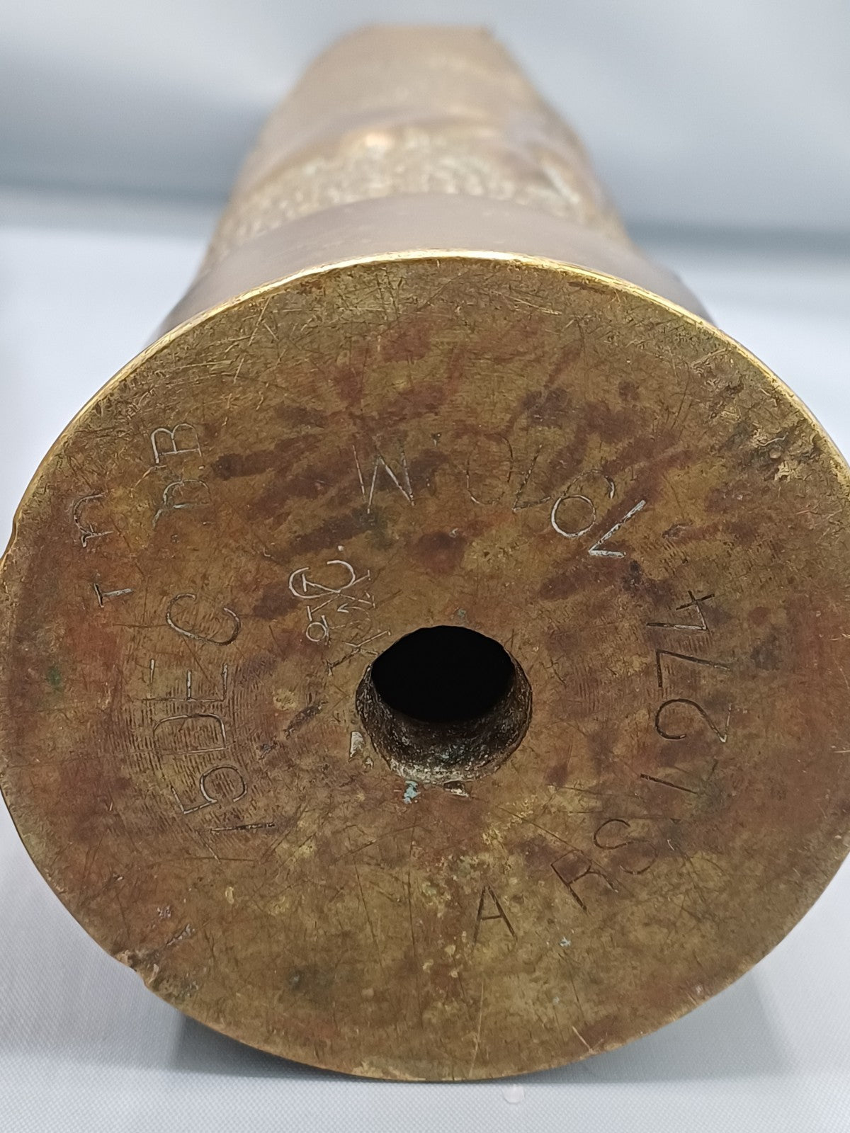 Paire d’obus en laiton - Première Guerre mondiale - Souvenir d’Alsace 1918