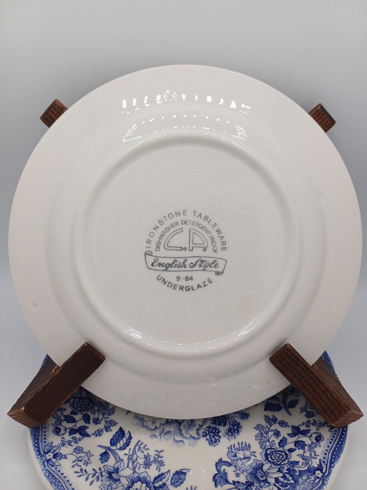 Lot de 2 Assiettes à Dessert – Ironstone Tableware, Décor Floral Bleu AR CONCEPT