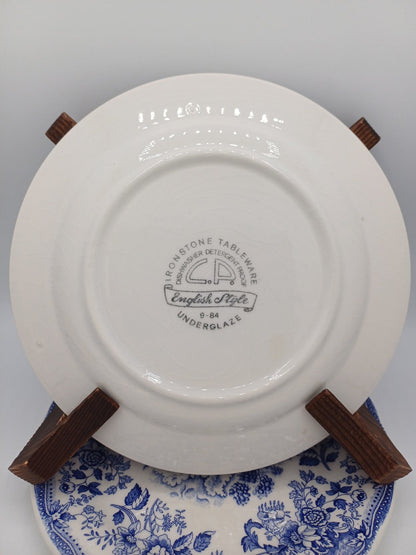 Lot de 2 Assiettes à Dessert – Ironstone Tableware, Décor Floral Bleu AR CONCEPT