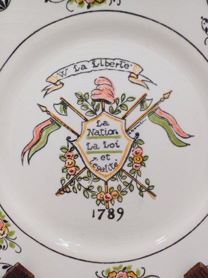 Lot de 2 assiettes commémoratives Révolution 1789 – Ironstone Tableware AR CONCEPT