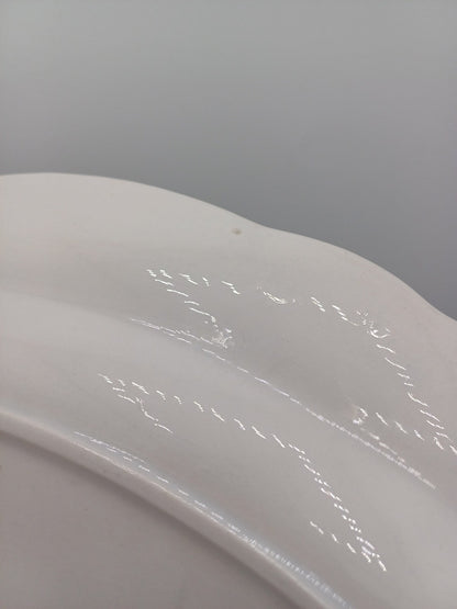 Grand plat ovale – Porcelaine de Lunéville – Décor floral - Collection AR CONCEPT