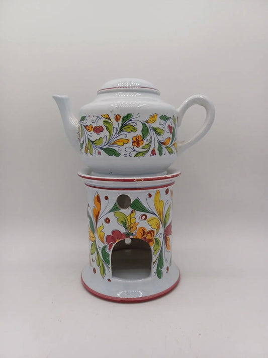 Brûleur d’Encens Ancien en Forme de Tisanière – Céramique Italienne Numérotée AR CONCEPT