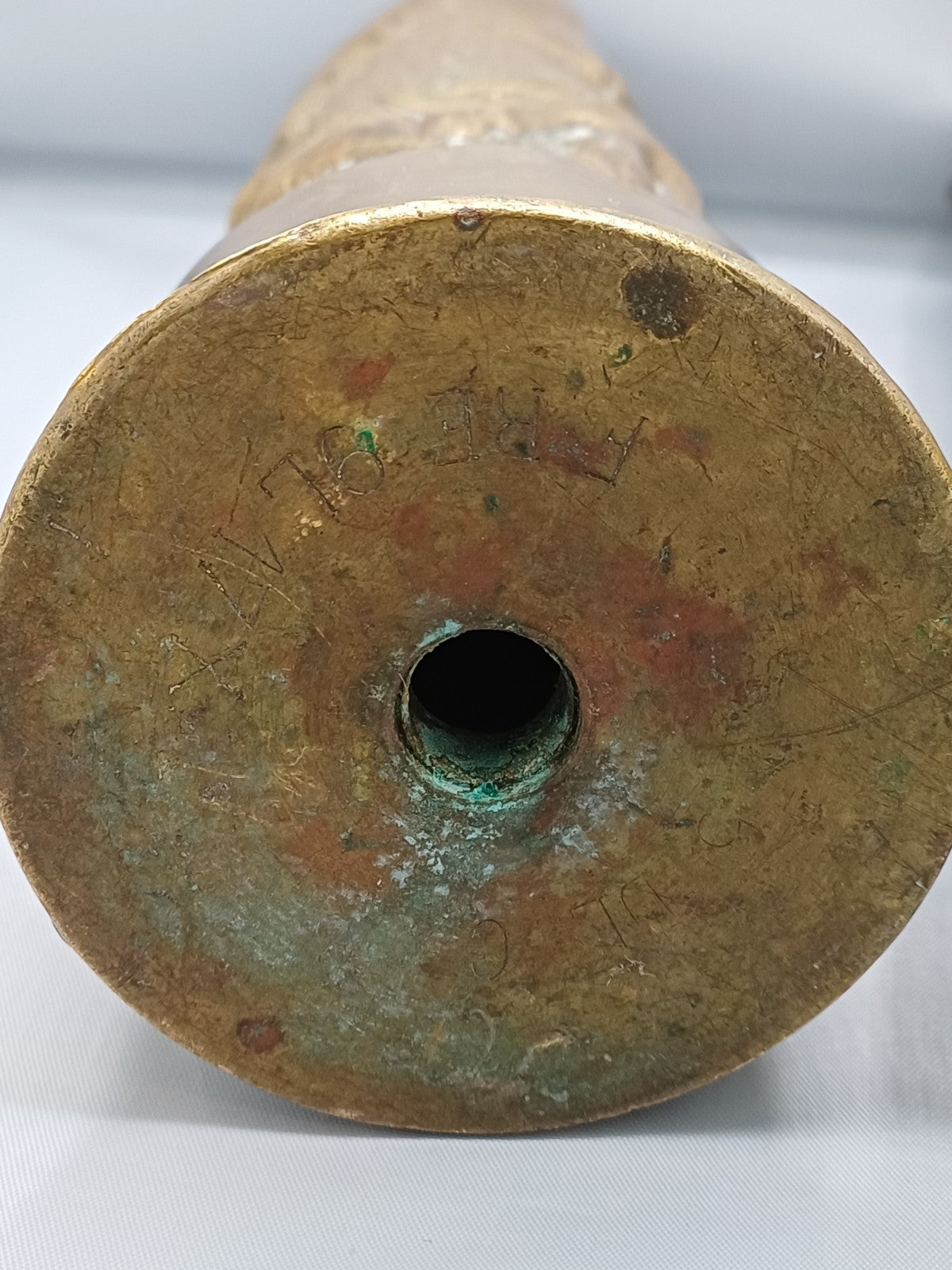 Paire d’obus en laiton - Première Guerre mondiale - Souvenir d’Alsace 1918