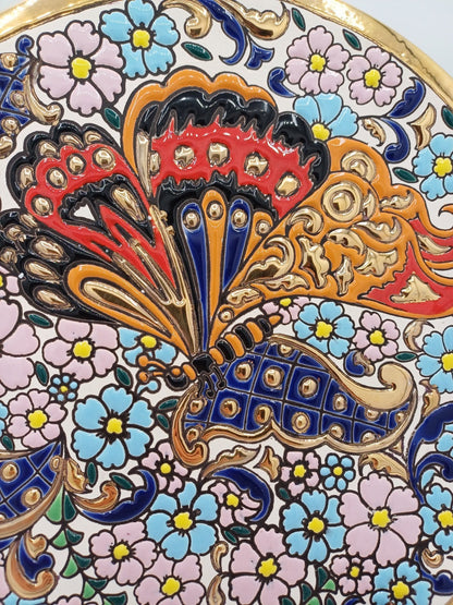 Assiette en Faïence Peinte à la Main – Signée Rocio, Espagne AR CONCEPT