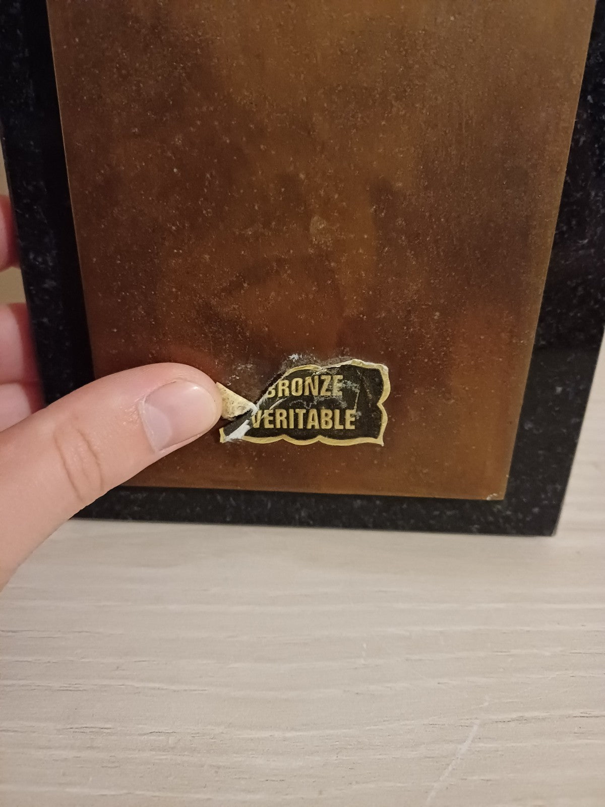 Grand Crucifix en Bronze sur socle en Marbre - Bronze Véritable - 70,5cm x 40cm AR CONCEPT