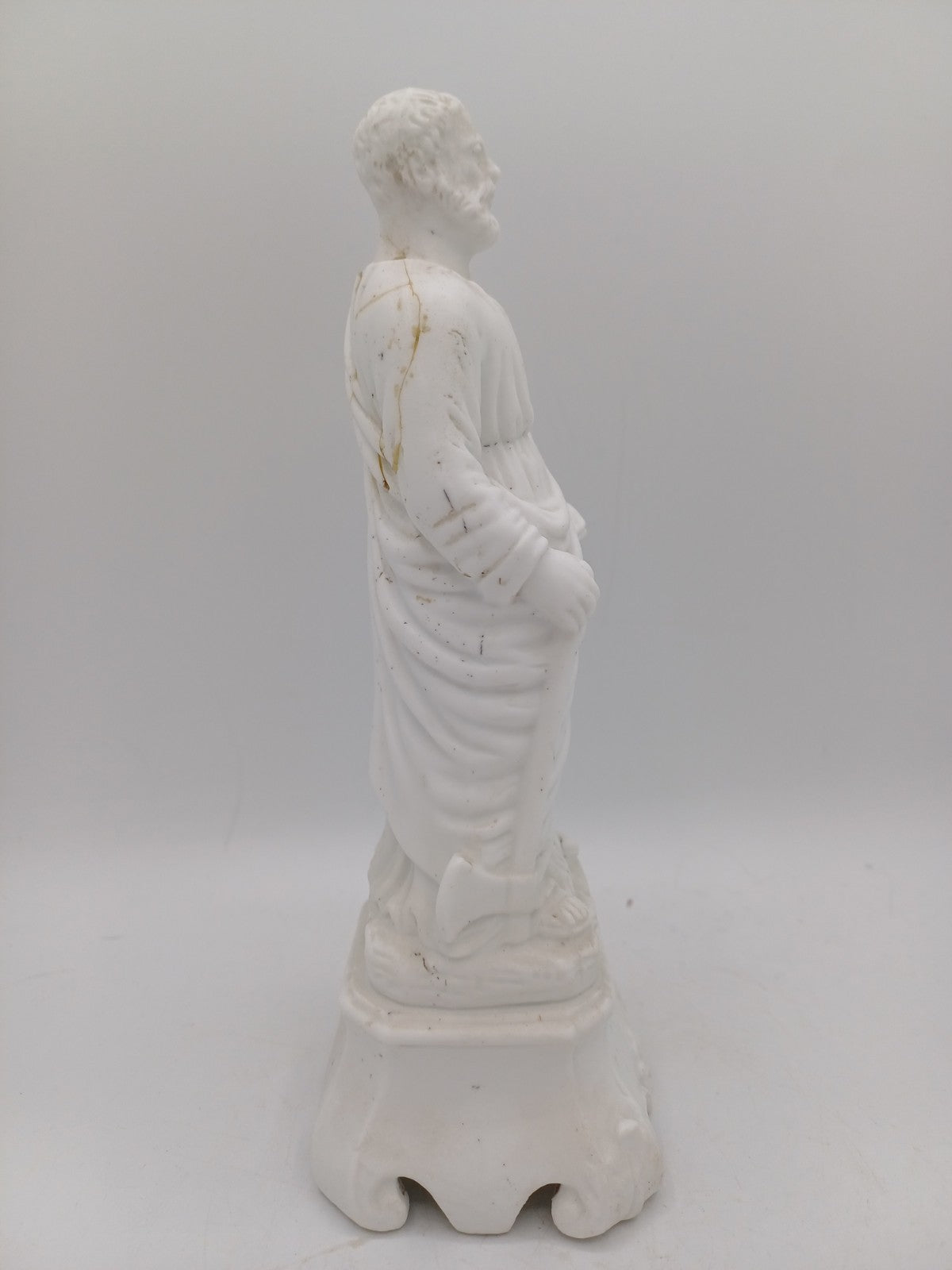 Statue en biscuit – Saint Joseph signé - Religieux - Vintage AR CONCEPT