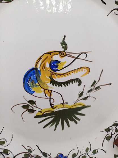 Assiette en Faïence Signée Jean Paulet – Peinte à la main – XXème siècle AR CONCEPT