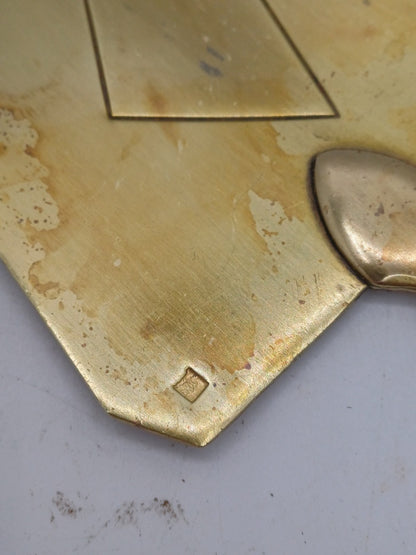 Pelle à Tarte en Laiton et Métal Argenté – Ancien - Collection