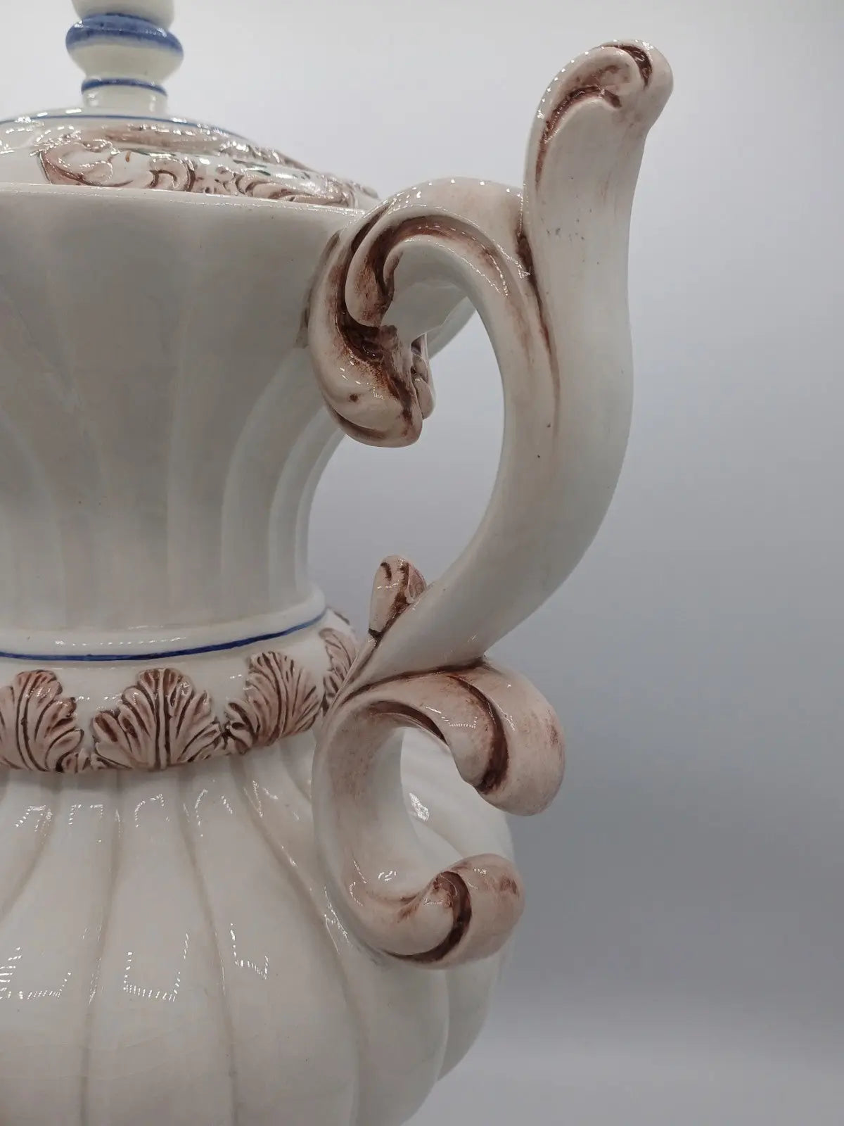 Vase / Potiche en Céramique Italienne – Bassano Tellatin Orsato – Décor Floral AR CONCEPT