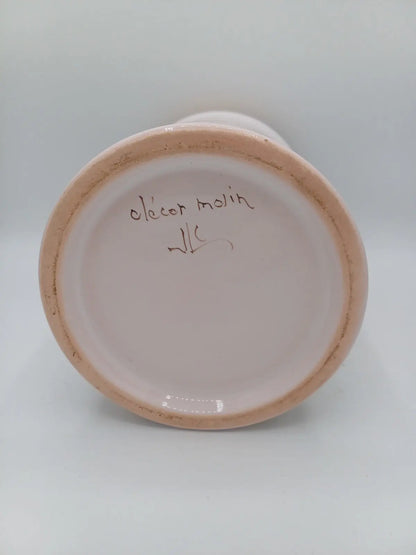 Grand Pot de Cuisine en Céramique – Décor Floral Peint à la Main – Signé AR CONCEPT