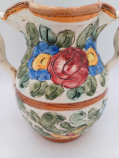 Petit Vase en Céramique de Monaco Signé Cerart – Décor Floral AR CONCEPT