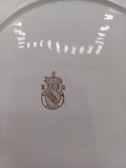 Lot de 24 Assiettes Plates en Porcelaine – Manufacture Lunéville – Décor Floral AR CONCEPT