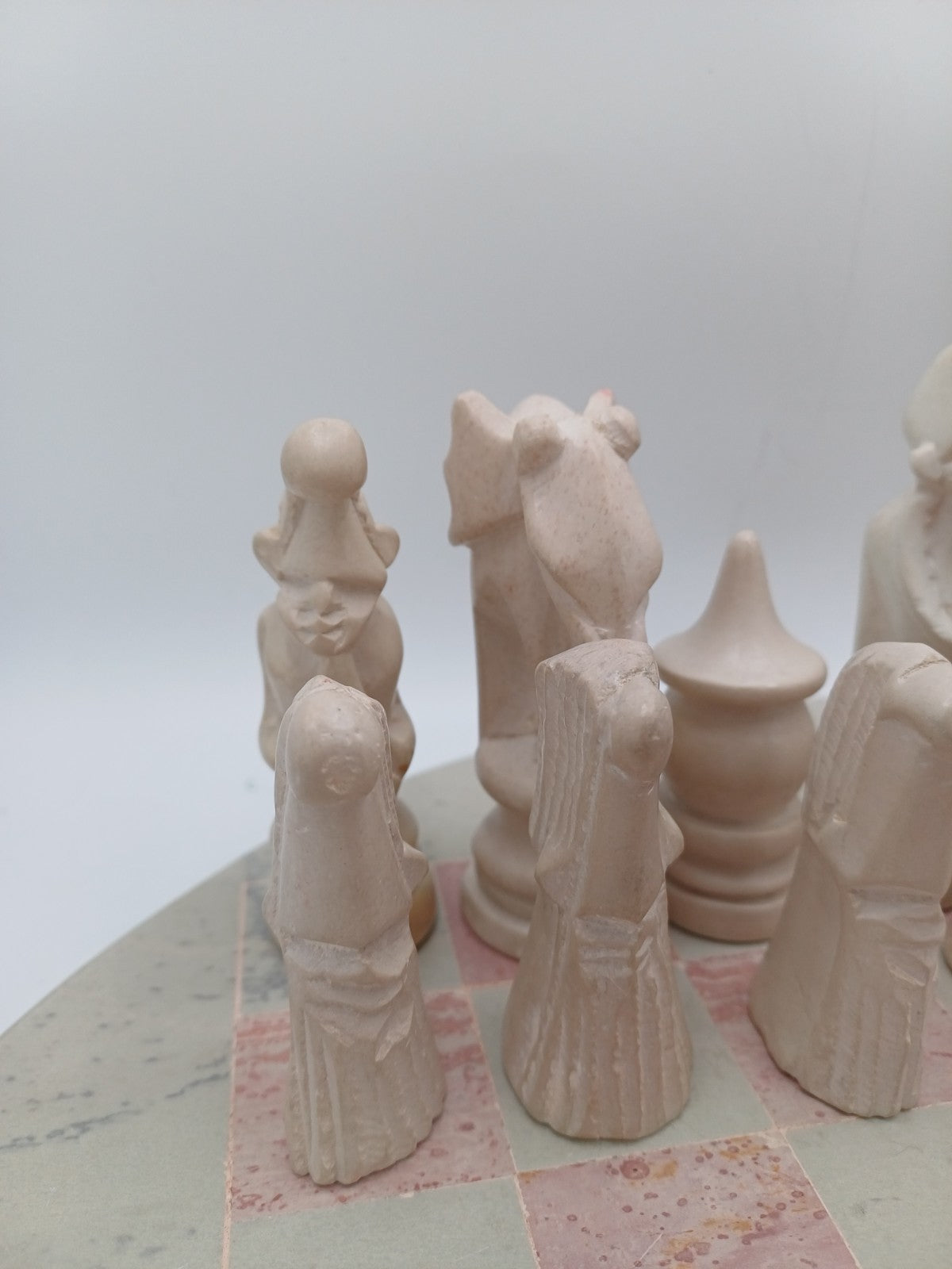 Échiquier en Pierre à Savon – Vintage – Rose et Blanc - Collection AR CONCEPT