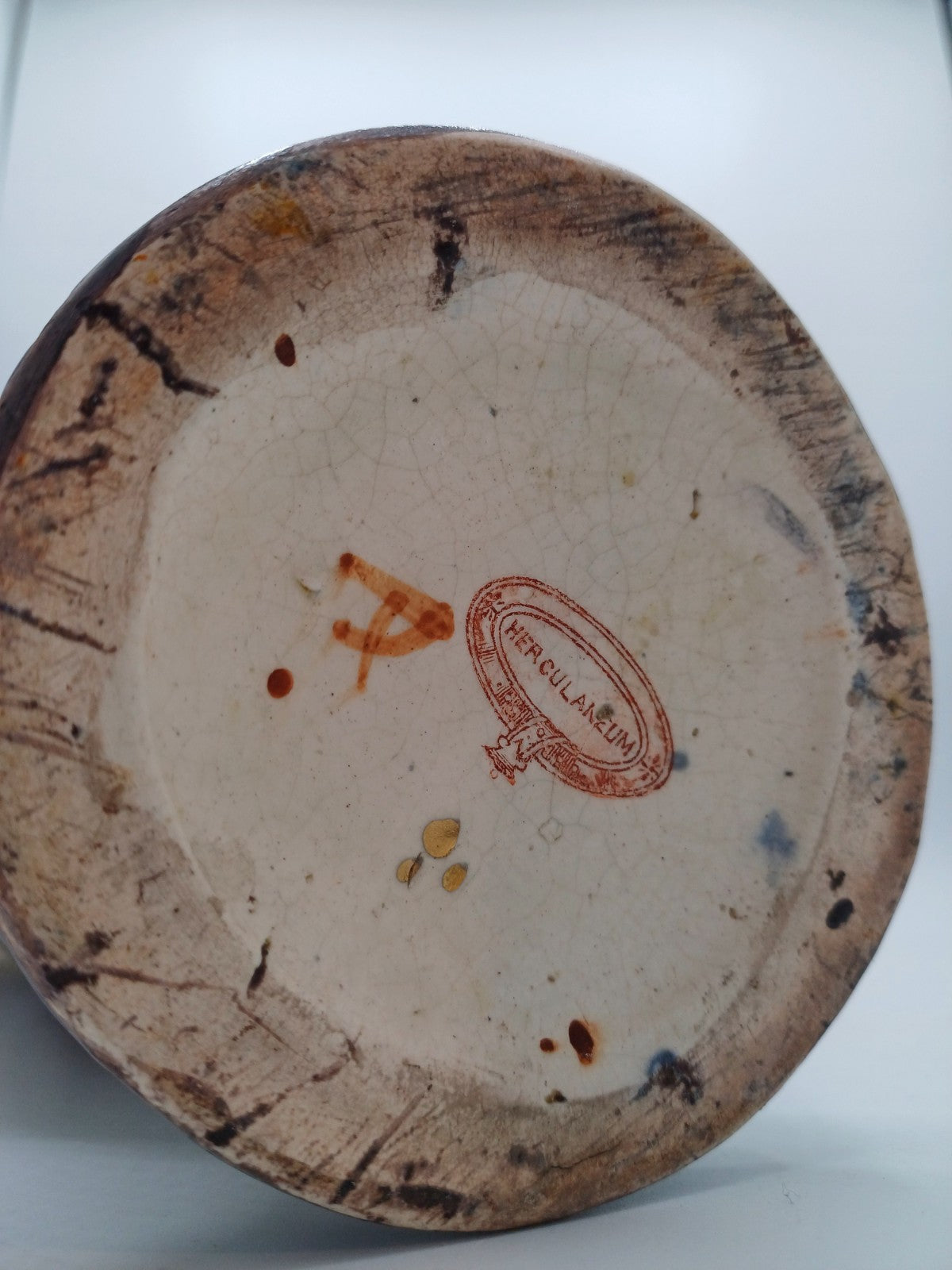 Lot de 2 Vases en céramique signée Herculaneum – Décor Floral AR CONCEPT