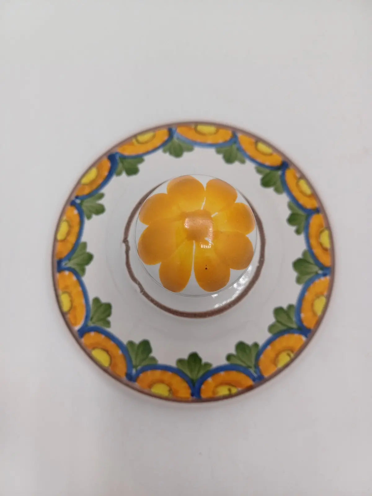 Grand Pot de Cuisine en Céramique – Décor Floral Peint à la Main – Signé AR CONCEPT