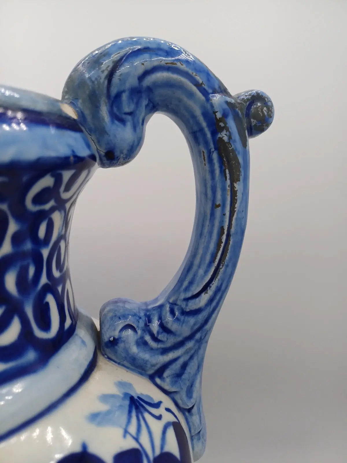 Grand Vase / Potiche à Décor Floral Bleu – Fabriqué en Espagne AR CONCEPT