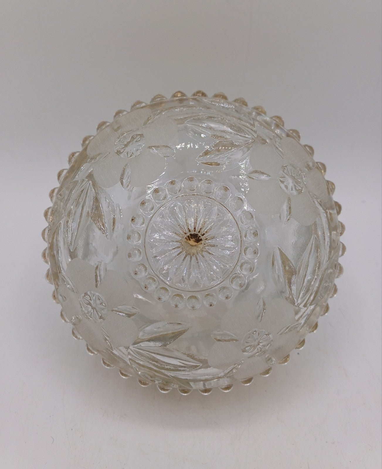 Bonbonnière / Vide-poche en Verre et Laiton à Décor Floral AR CONCEPT