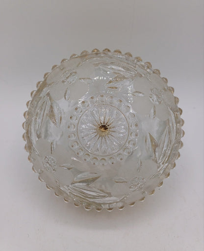 Bonbonnière / Vide-poche en Verre et Laiton à Décor Floral AR CONCEPT