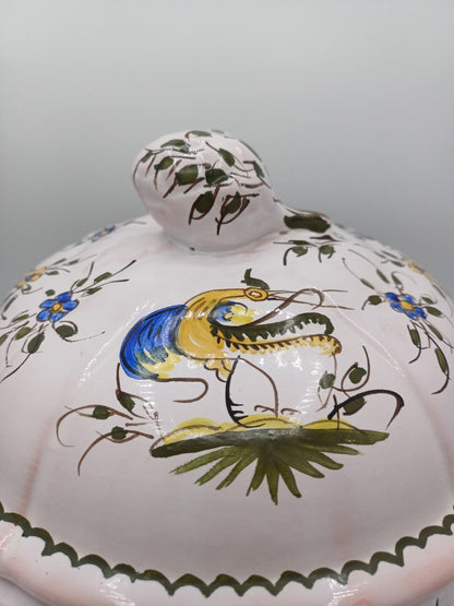 Soupière en Terre Polie Signée Jean Paulet – XXème siècle - Peint à la Main AR CONCEPT