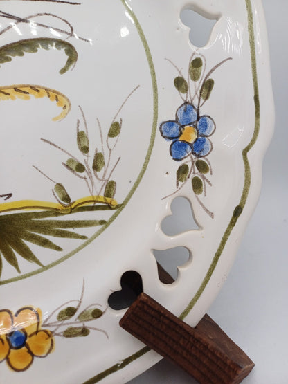 Assiette en Faïence Style Moustiers avec Cœur Sculpté AR CONCEPT