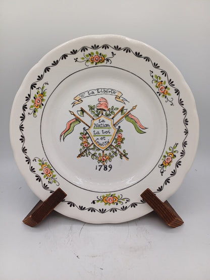 Lot de 2 assiettes commémoratives Révolution 1789 – Ironstone Tableware AR CONCEPT