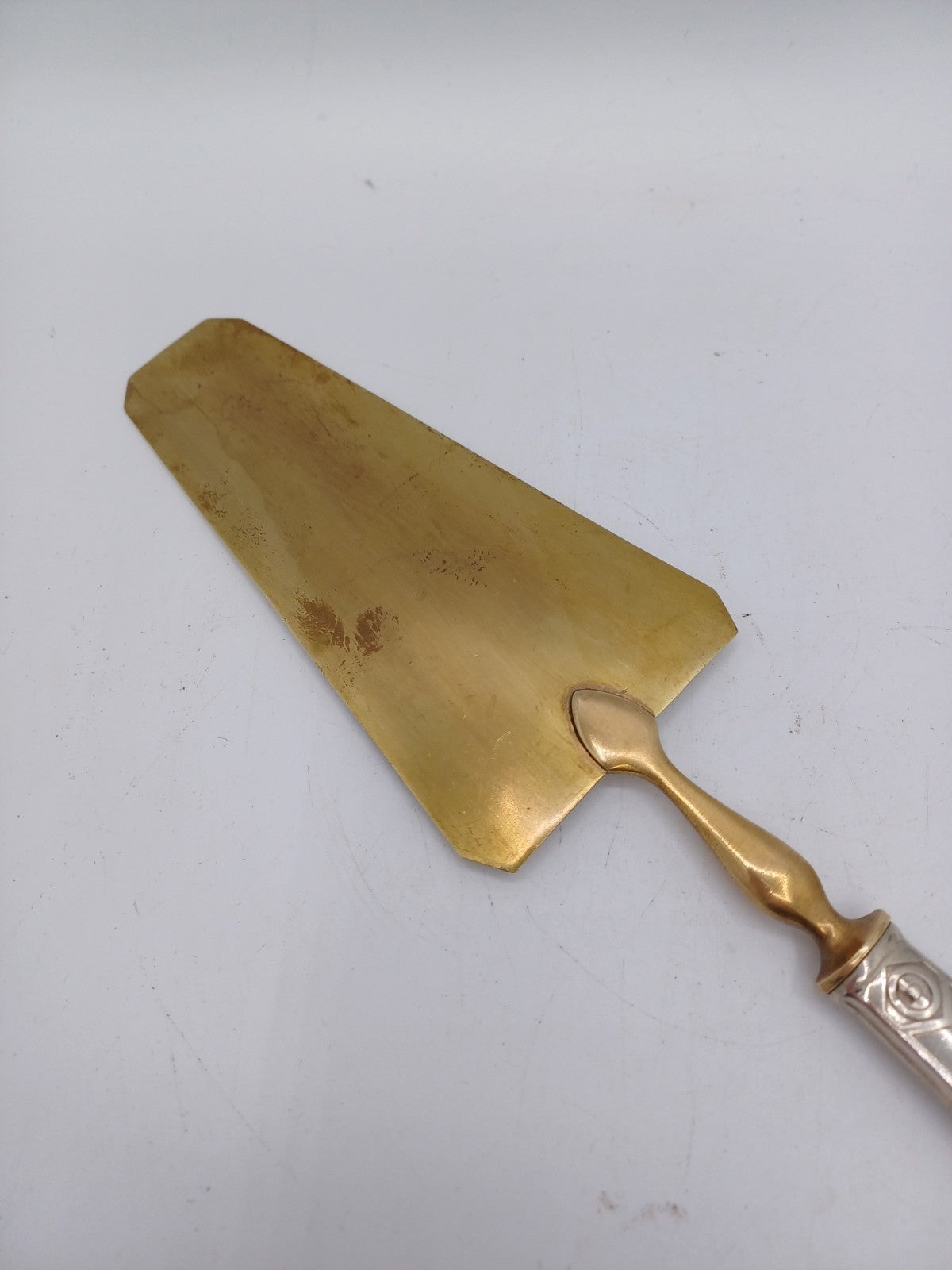 Pelle à Tarte en Laiton et Métal Argenté – Ancien - Collection