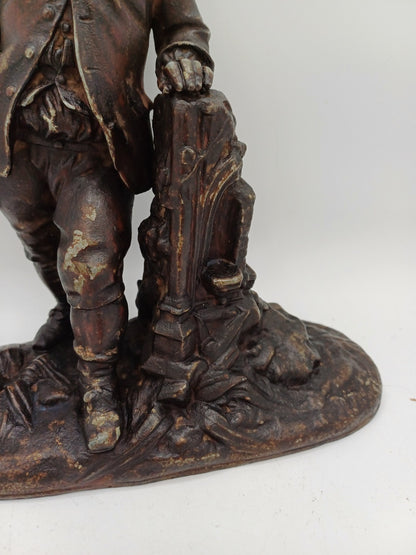 Statue en régule – “L’Écolier” - Vintage - Déco Intérieur