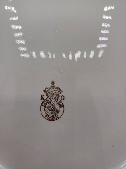 Grand plat creux en porcelaine – Décor floral – Lunéville, France AR CONCEPT