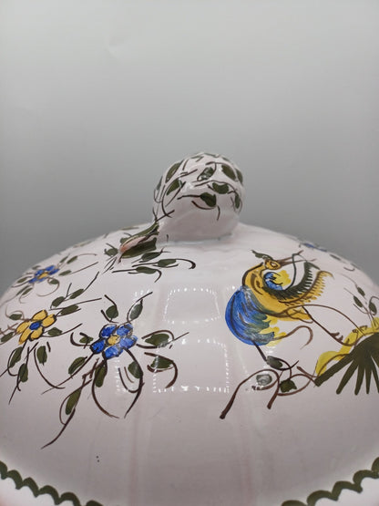 Soupière en Terre Polie Signée Jean Paulet – XXème siècle - Peint à la Main AR CONCEPT