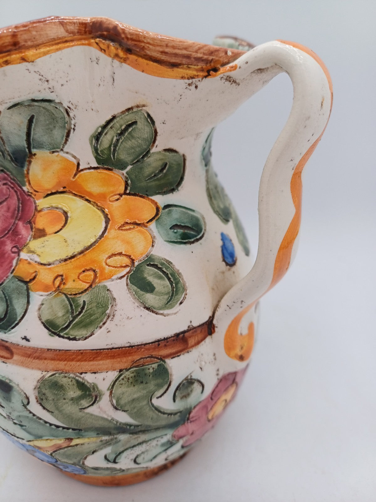 Petit Vase en Céramique de Monaco Signé Cerart – Décor Floral AR CONCEPT