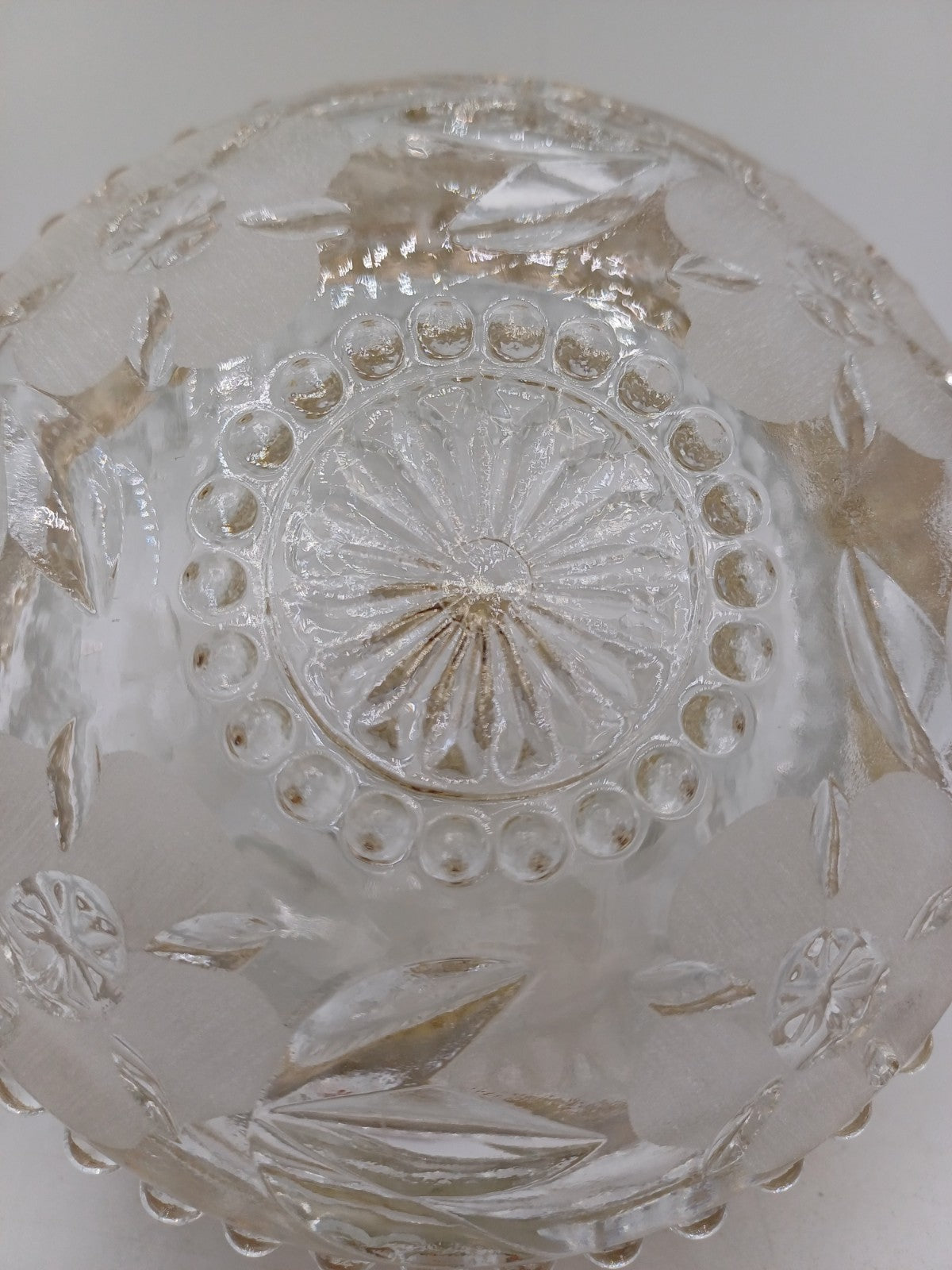 Bonbonnière / Vide-poche en Verre et Laiton à Décor Floral AR CONCEPT