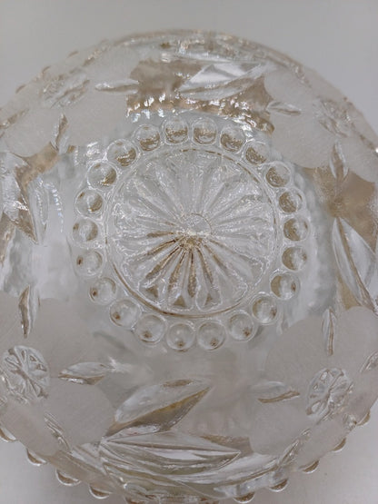 Bonbonnière / Vide-poche en Verre et Laiton à Décor Floral AR CONCEPT