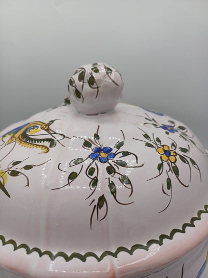 Soupière en Terre Polie Signée Jean Paulet – XXème siècle - Peint à la Main AR CONCEPT