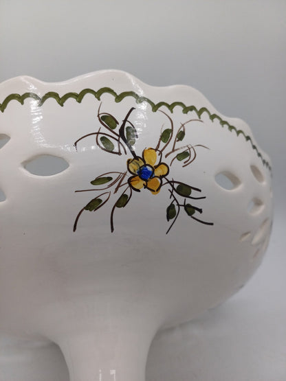 Compotier en Faïence Signé & Peint à la Main par Jean Paulet – XXème siècle AR CONCEPT