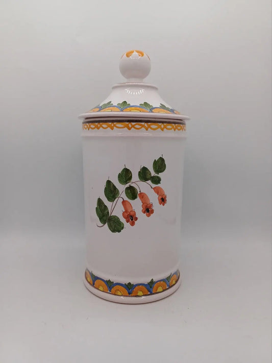 Grand Pot de Cuisine en Céramique – Décor Floral Peint à la Main – Signé AR CONCEPT