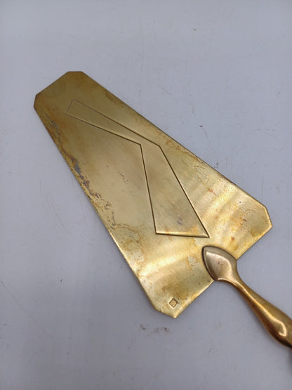 Pelle à Tarte en Laiton et Métal Argenté – Ancien - Collection