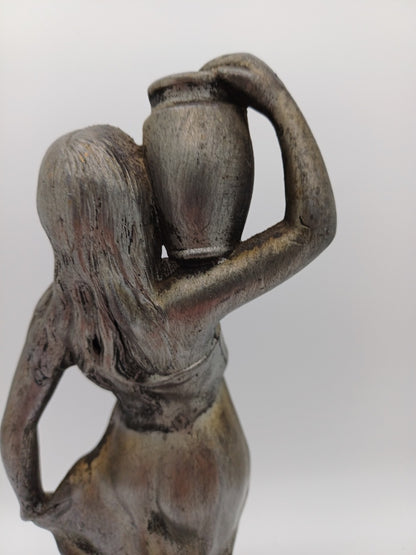 Statuette en régule argenté signée Rucho – "Marika" - Vintage - Déco Intérieur